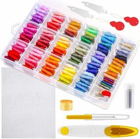 img 4 attached to 🧵 Complete Embroidery Floss Set - Paxcoo 146 Pcs with Storage Box - 108 Colors Thread, 38 Pcs Cross Stitch Tools - Ideal for Friendship Bracelets!