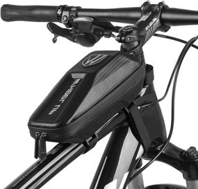 img 1 attached to Elegant Choise Waterproof Bicycle Frame Bag with Double Zipper Handlebar for iPhone 12 11 XR XS X 8 7 Samsung S21 Note20 S20 S10+ S9 S8