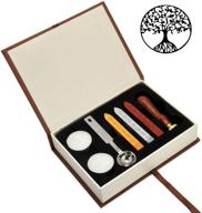 🌳 tree of life wax seal stamp set - yoption classic vintage seal wax stamp set, retro seal stamps maker gift box set (search engine optimized) logo