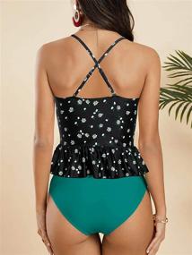 img 3 attached to 👙 Misassy Women's Waisted Tankini Swimsuit: Stylish Swimwear and Cover Ups Collection