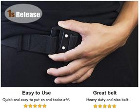 img 2 attached to WYuZe Tactical Military Elastic Stretch Men's Accessories and Belts