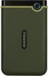 💚 transcend 2tb usb 3.1 gen 1 storejet 25m3g sj25m3g rugged external hard drive ts2tsj25m3g, military green - fast & reliable storage solution in military green logo