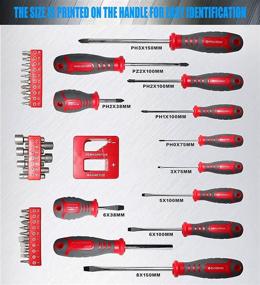img 2 attached to 🔧 Универсальный набор отверток из 40 штук: магнитные слотовые и крестообразные с быстрым заменяемым насадкой для головок гайки, набором головок отвертки, набором бит, магнитизатором / демагнитизатором, чехлом. Идеальный инструмент в подарок!