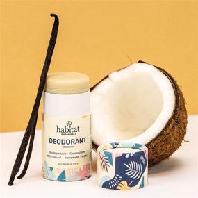 img 3 attached to 🥥 Habitat Botanicals: Coconut Vanilla Natural Deodorant - Plant Based - Zero Waste - Organic - Aluminum, Paraben, Phthalate, Cruelty & Gluten Free - 100% Compostable and Biodegradable - Ideal for Women and Men