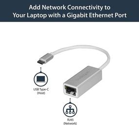 img 3 attached to StarTech.com USB-C to Gigabit Ethernet Adapter - Aluminum - Thunderbolt 3 Port Compatible - USB Type C Network Adapter - US1GC30A