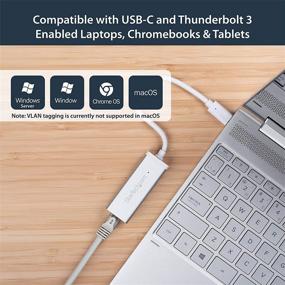 img 2 attached to StarTech.com USB-C to Gigabit Ethernet Adapter - Aluminum - Thunderbolt 3 Port Compatible - USB Type C Network Adapter - US1GC30A