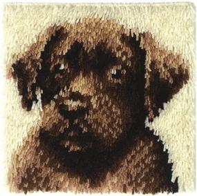 img 4 attached to 🐶 Wonderart Latch-Hook Kit - Chocolate Dog, 12x12 inches