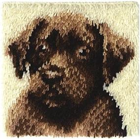 img 2 attached to 🐶 Wonderart Latch-Hook Kit - Chocolate Dog, 12x12 inches