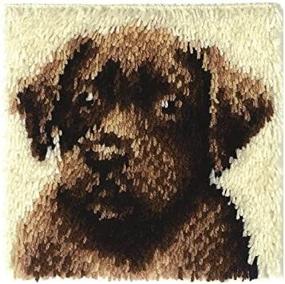 img 1 attached to 🐶 Wonderart Latch-Hook Kit - Chocolate Dog, 12x12 inches