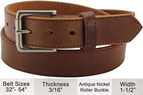 img 3 attached to 👔 Bullhide Stitched Leather Men's Belts - Quality Accessories in Various Sizes