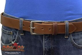 img 1 attached to 👔 Bullhide Stitched Leather Men's Belts - Quality Accessories in Various Sizes