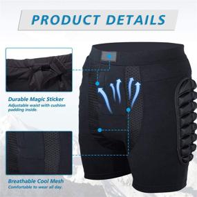 img 1 attached to 🏂 Legendfit Ski Snowboard Skate Hip Butt Protection Padded Shorts