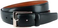 👔 black cortina leather men's belts – trafalgar classic accessories logo