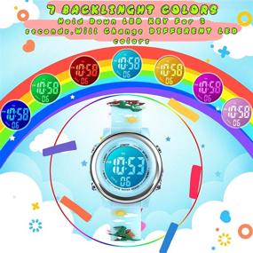 img 2 attached to Waterproof Silicone Boys' Watches: Cartoon Stopwatch and Wrist Watches