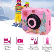 hi-luck waterproof children camera toys: hd outdoor sports camera camcorder, perfect gift for 3-12 years old boys girls (pink) logo