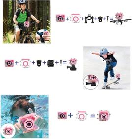 img 2 attached to Hi-Luck Waterproof Children Camera Toys: HD Outdoor Sports Camera Camcorder, Perfect Gift for 3-12 Years Old Boys Girls (Pink)