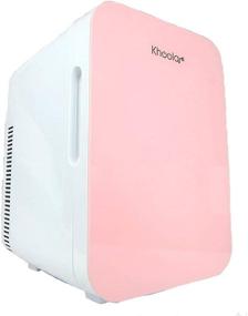 img 4 attached to 🌸 10 Liter Pink KHOOLA Mini Fridge Thermoelectric Cooler and Warmer - Compact, Portable AC/DC Powered System for Travel, Car, Skincare, or Medical Use