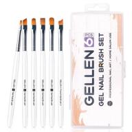 💅 professional 6pcs gellen gel nail brush set: color & uv builder art brushes for salon-quality manicures at home logo