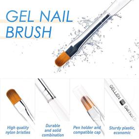 img 3 attached to 💅 Professional 6Pcs Gellen Gel Nail Brush Set: Color & UV Builder Art Brushes for Salon-quality Manicures at Home