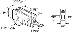 img 1 attached to 🔍 Superior Quality Mirror Door Roller Assembly with 1-1/4-Inch Nylon Ball Bearing Wheel - Prime-Line Products N 6965