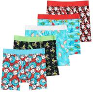 colorful fun with dr. seuss: boys' 5-pack cat in the hat thing 1 2 red fish blue fish underwear boxer briefs logo