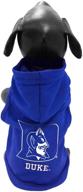 🐶 shop duke blue devils collegiate cotton lycra hooded dog shirt - ncaa approved! логотип