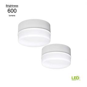 img 2 attached to 💡 Energy-Efficient Commercial Electric 5" LED Flushmount - 2 Pack, 50W Equivalent, White