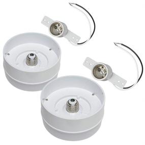 img 1 attached to 💡 Energy-Efficient Commercial Electric 5" LED Flushmount - 2 Pack, 50W Equivalent, White