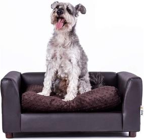 img 4 attached to Plush Comfort for your Beloved Pet: Keet Fluffy Deluxe Pet Bed Sofa