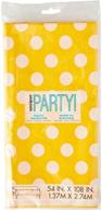 🟨 yellow polka dot plastic tablecloth, 108x54 inches logo