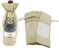 wisonique burlap wine bags - premium 12 pcs gift bag set for weddings, parties, and holidays логотип