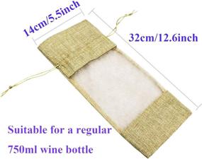 img 3 attached to Wisonique Burlap Wine Bags - Premium 12 Pcs Gift Bag Set for Weddings, Parties, and Holidays