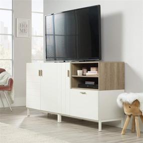 img 3 attached to 📺 Sauder Anda Norr Credenza, White Finish - Ideal for 60-Inch TVs