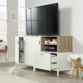 img 2 attached to 📺 Sauder Anda Norr Credenza, White Finish - Ideal for 60-Inch TVs