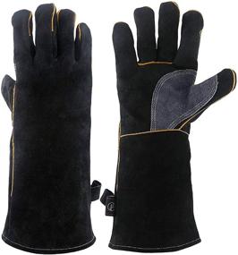 img 4 attached to 🧤 KIM YUAN Resistant Stitching Gloves: Superior Quality in Black Grey