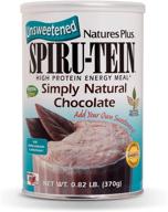 natures simply natural spiru-tein shake - unsweetened chocolate - 0.82 lb 🌱 protein powder: meal replacement | natural energy | diabetic-friendly | vegetarian - 16 servings logo