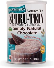 img 4 attached to Natures Simply Natural SPIRU-TEIN Shake - Unsweetened Chocolate - 0.82 lb 🌱 Protein Powder: Meal Replacement | Natural Energy | Diabetic-Friendly | Vegetarian - 16 Servings