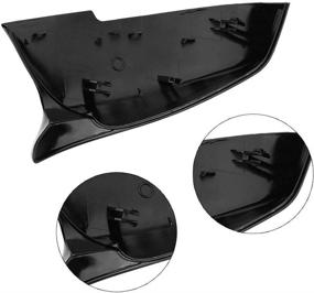 img 2 attached to 🚪 Glossy Black Door Mirror Covers for BMW F20 F22 F23 F30 F31 F32 F33 F36 F87 M2 X1 E84 - Replacement Side Mirror Caps in Gloss Black