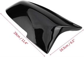 img 1 attached to 🚪 Glossy Black Door Mirror Covers for BMW F20 F22 F23 F30 F31 F32 F33 F36 F87 M2 X1 E84 - Replacement Side Mirror Caps in Gloss Black