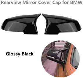 img 3 attached to 🚪 Glossy Black Door Mirror Covers for BMW F20 F22 F23 F30 F31 F32 F33 F36 F87 M2 X1 E84 - Replacement Side Mirror Caps in Gloss Black