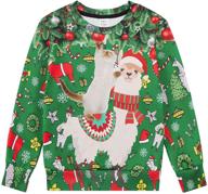 🎅 funnycokid christmas sweatshirt sunglasses pullover boys' clothes in fashionable hoodies & sweatshirts logo