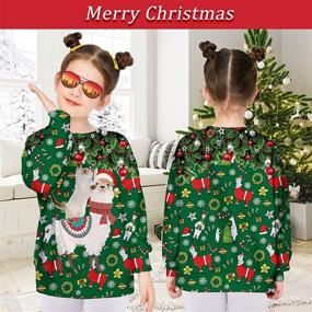 img 3 attached to 🎅 Funnycokid Christmas Sweatshirt Sunglasses Pullover Boys' Clothes in Fashionable Hoodies & Sweatshirts