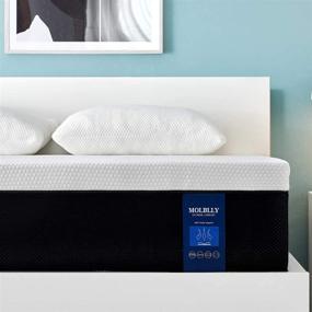 img 4 attached to 🛏️ Molblly 10 Inch Full Size Cooling-Gel Memory Foam Mattress: Superior Support and Pressure Relief with Breathable Fabric Cover - Medium Firm