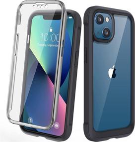 img 4 attached to 📱 Diaclara iPhone 13 Case - Full Body Rugged Case | Built-in Touch Sensitive Anti-Scratch Screen Protector | Soft TPU Bumper Case for iPhone 13 6.1" (Black/Clear)