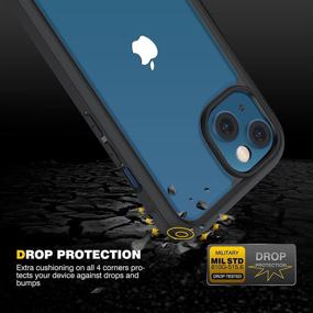 img 2 attached to 📱 Diaclara iPhone 13 Case - Full Body Rugged Case | Built-in Touch Sensitive Anti-Scratch Screen Protector | Soft TPU Bumper Case for iPhone 13 6.1" (Black/Clear)