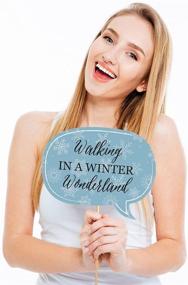 img 2 attached to ❄️ Winter Wonderland Snowflake Holiday Party and Winter Wedding Photo Booth Props - 20 Count by Big Dot of Happiness