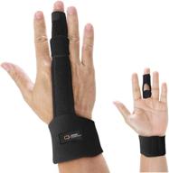 👍 copper compression finger splint: medical grade aluminum brace support for broken fingers, arthritis, trigger finger & more – adjustable knuckle immobilizer логотип