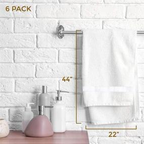 img 2 attached to Wealuxe Small and Lightweight Cotton Bath Towels - 22x44 Inch - 6 Pack - White