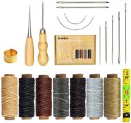 🧵 simpzia leather craft tool kit: 20 pieces with needles, awl, thread, thimble - perfect for diy leather upholstery, carpets, canvases & sewing projects logo