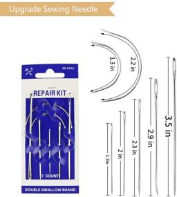 img 2 attached to 🧵 SIMPZIA Leather Craft Tool Kit: 20 Pieces with Needles, Awl, Thread, Thimble - Perfect for DIY Leather Upholstery, Carpets, Canvases & Sewing Projects